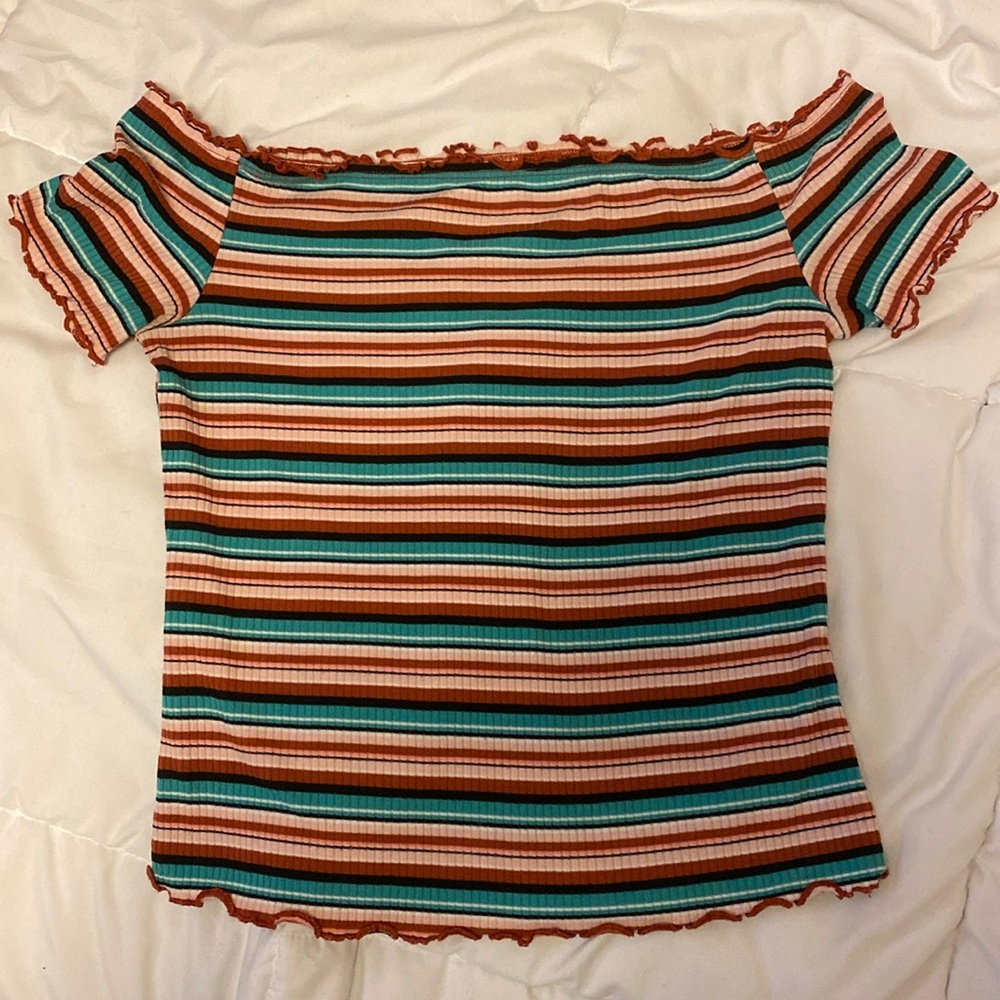 Scallop edged Off the Shoulder top